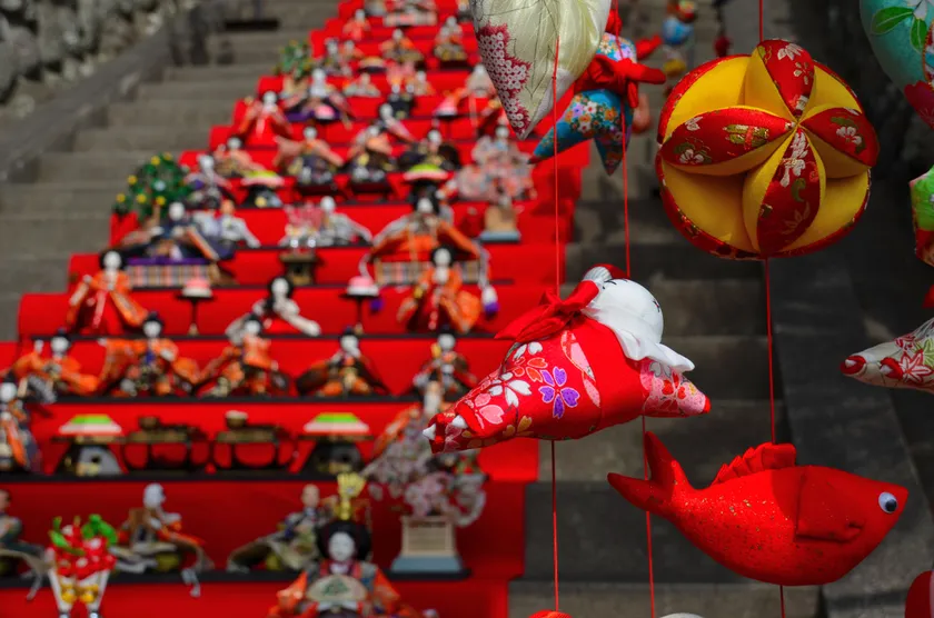 素盞鳴神社雛段飾り(アップ)