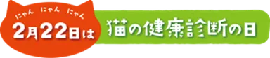 2月22日は猫の健康診断の日