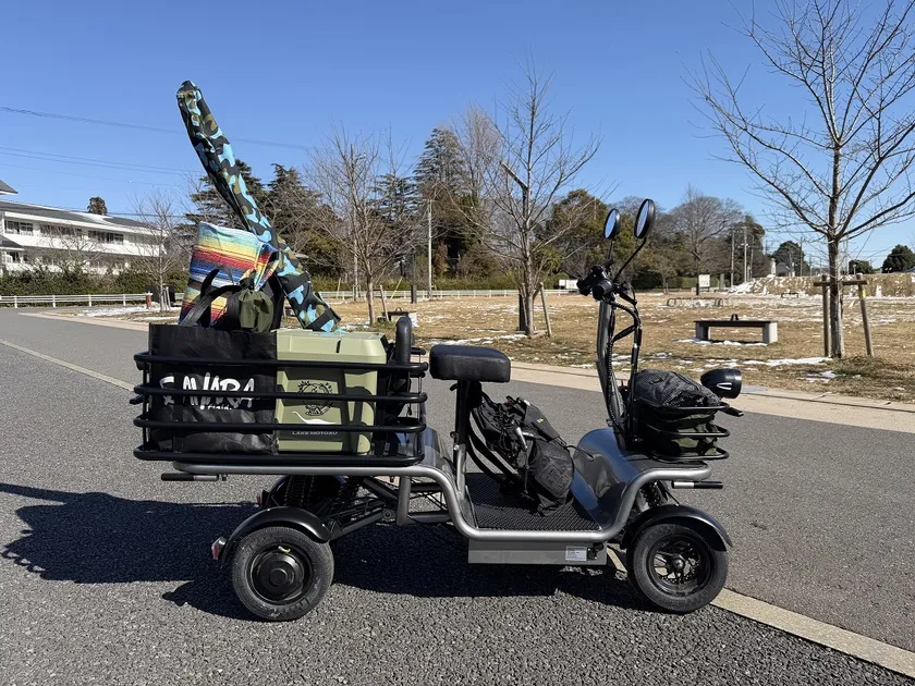 荷物を積んだ状態