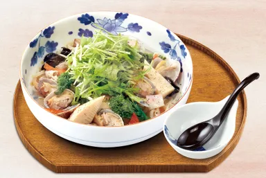 あさりと菜ばなの野菜うどん