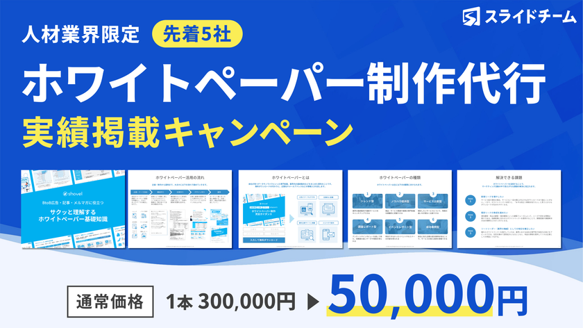 5万円で作れるホワイトペーパー制作キャンペーン