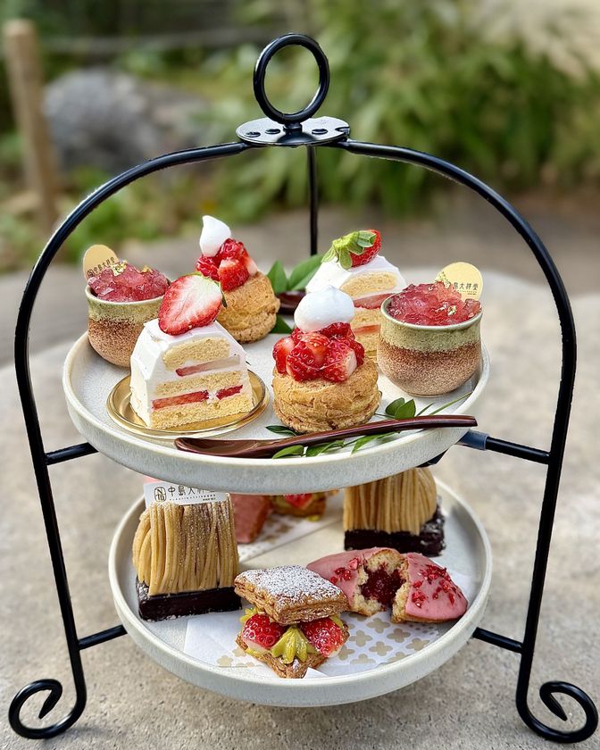 春限定、いちごのアフタヌーンセットが初登場！
中島大祥堂が丹波いちごの魅力を詰め込んだ春のスイーツを展開