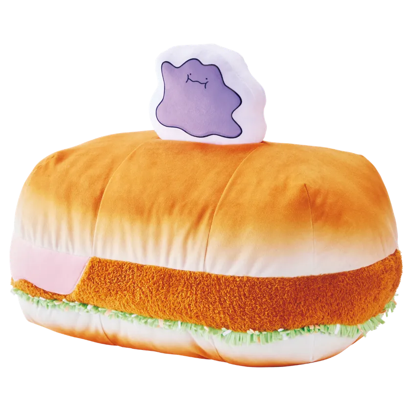 公式Xキャンペーンオリジナル景品【第1弾】メタモンの明太エビカツパンBIGクッション(全長約50cm)