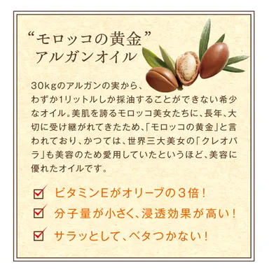 “モロッコの黄金”アルガンオイル