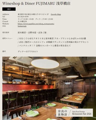 FUJIMARU 浅草橋店(東京)