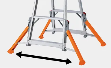 広い設置幅で安定