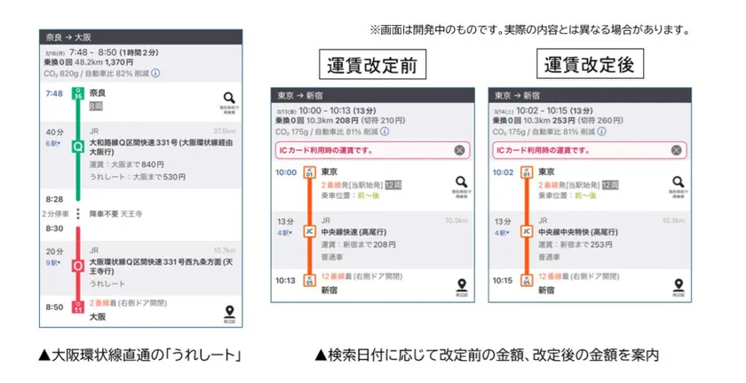 経路検索画面イメージ