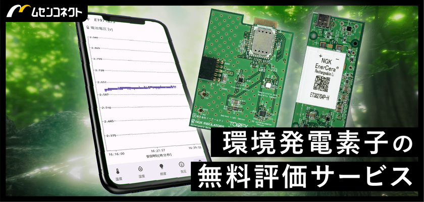 ムセンコネクト、環境発電素子の性能を「見える化」する
『発電素子無料評価サービス』を開始