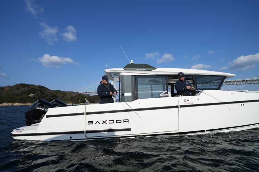 【日本初上陸】常識を覆す50ノットの機動力　
北欧の革命児「SAXDOR」より、走りと釣りを極めた
全天候型ウォークアラウンド「340 GTWA」が
ジャパンインターナショナルボートショー2026にて初公開決定！