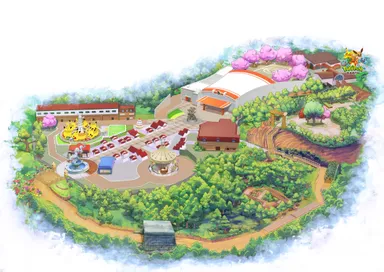 『ポケパーク カントー』全体マップ（注釈なし）