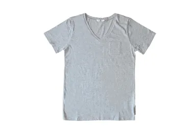 レディース オーガビッツ深Vネックポケット付き半袖Tシャツ