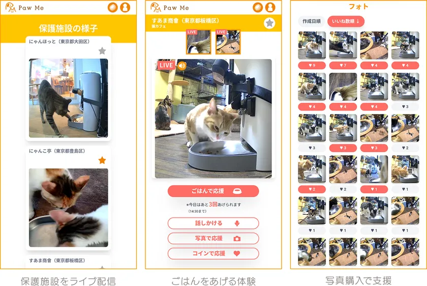 Paw Meの主な機能