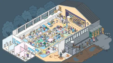 改善前の避難所のイラスト