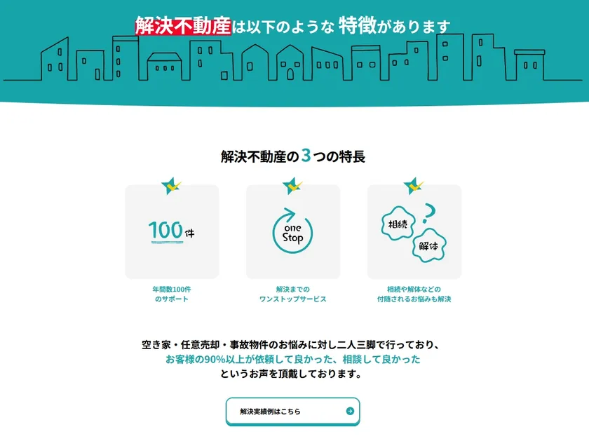 解決不動産の3つの特長