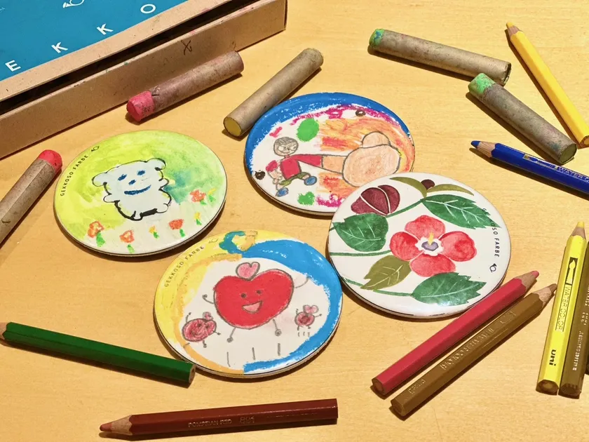 おえかき缶バッジ