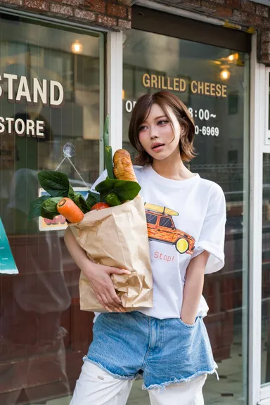 Surf&Turf Car T-shirt 着用