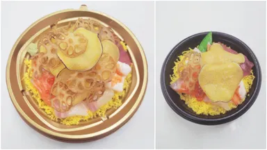 ひな彩り円満ちらし(左)通常サイズ（右）ミニサイズ