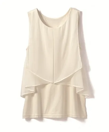 シフォン重ねタンクトップ