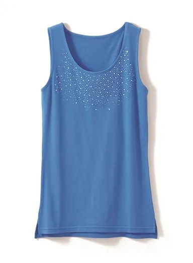 ラインストーン付きタンクトップ