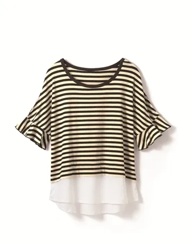 フリルスリーブプルオーバー