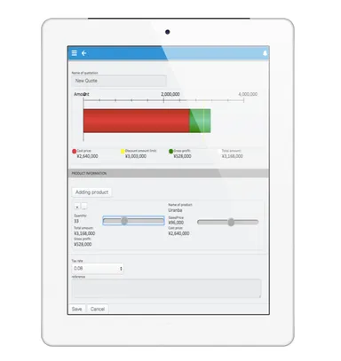 モバイル グラフィカル見積