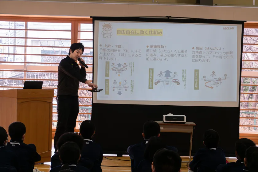 ドローンの仕組みの講習