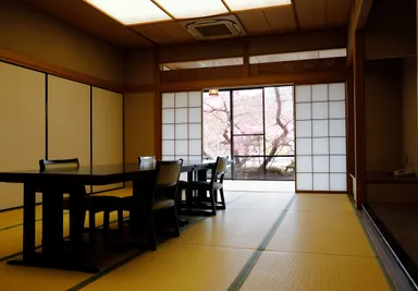 茶莵里の個室からの桜