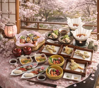 お花見特別料理