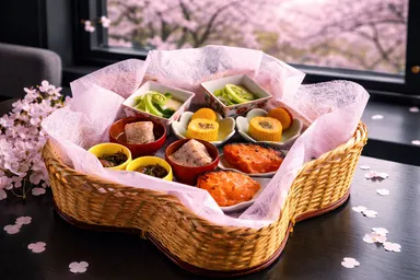 お花見特別料理の八寸