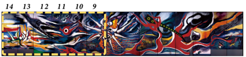 岡本太郎の大壁画『明日の神話』第3期大規模改修がスタート！
壁画左側6枚を修復し大規模改修完了へ！