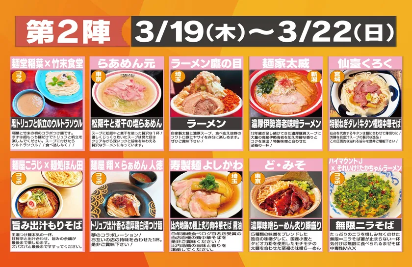 第2陣ラインナップ