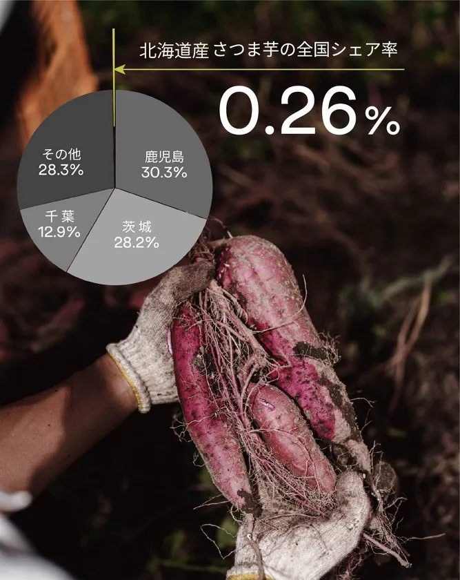 北海道産さつま芋のシェア率