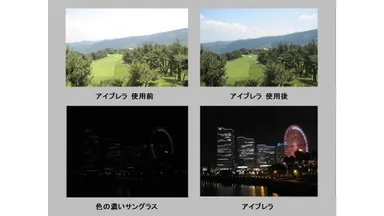 「アイブレラ」による見え方の違い