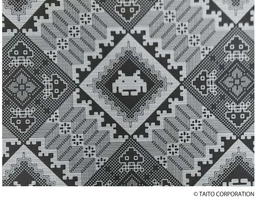 龍郷柄・スペースインベーダー図案