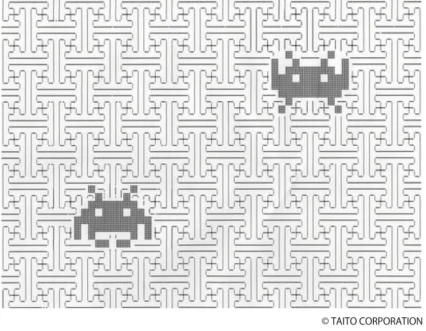 秋名バラ・スペースインベーダー図案