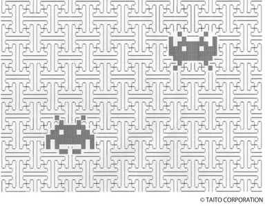 秋名バラ・スペースインベーダー図案