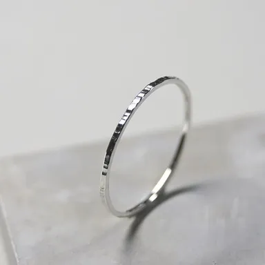 銀のつちめ模様リング講座