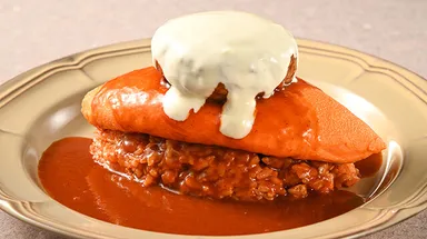 名物！ダブルチーズハンバーグオムライス