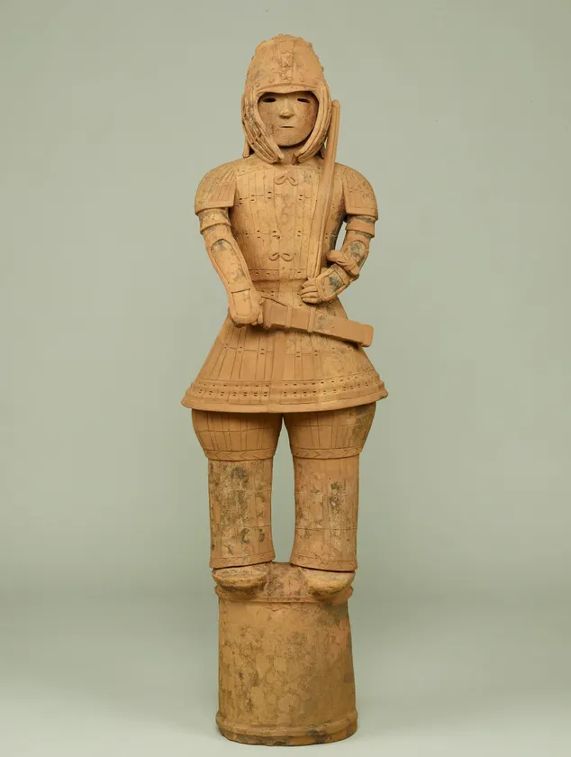 国宝　埴輪 挂甲の武人　古墳時代・6世紀　群馬県太田市飯塚町出土　土製　東京国立博物館蔵　(※貸与予定作品)