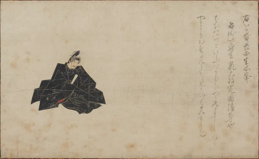 重要文化財 佐竹本三十六歌仙絵 壬生忠峯(部分) 鎌倉時代・13世紀 紙本着色 原操氏寄贈 東京国立博物館蔵 (※貸与予定作品)