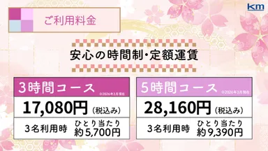 東京観光お花見タクシー　料金