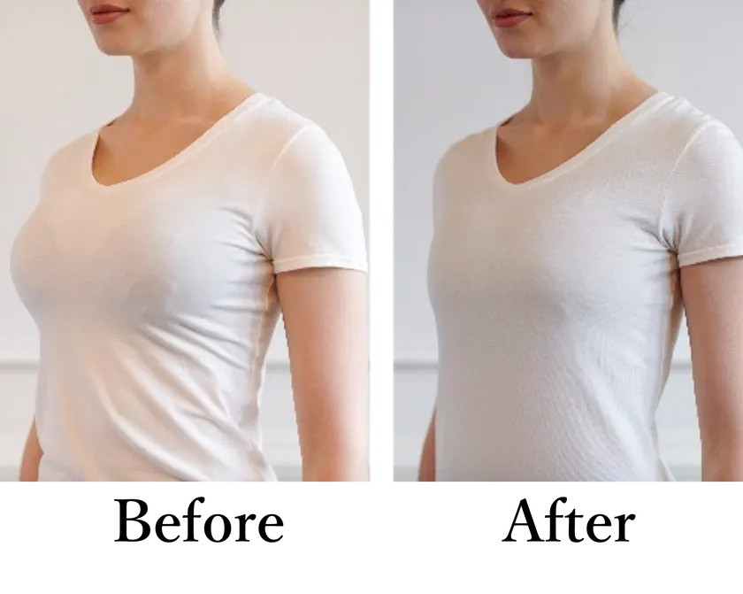 バストの高さを抑えます