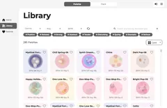 『Melody Flip』 パレット選択画面イメージ　※画面は開発中のものです