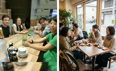 気取らないお店で気軽に会話