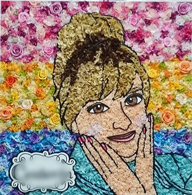 似顔絵フラワー 2