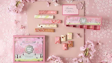 桜をデザインしたチョコレートラスクが登場