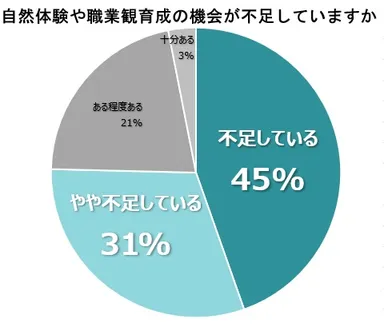 体験機会の不足状況に関する調査結果