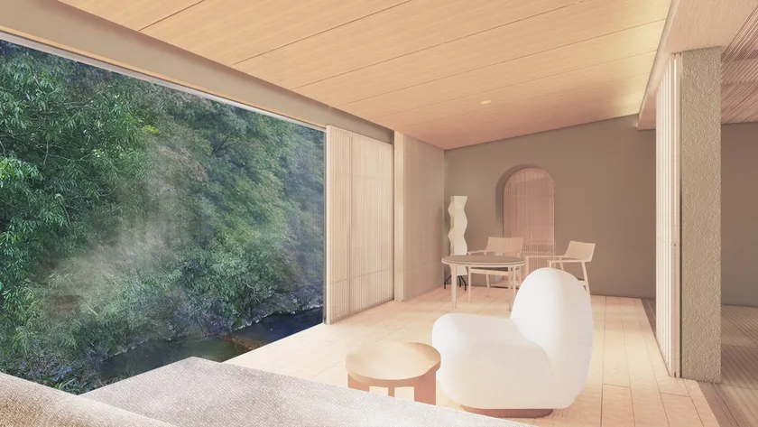 瀬音・風香 藤木川を望むリビング