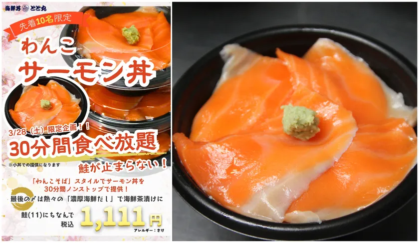 「わんこそば」ならぬ「わんこサーモン」！？