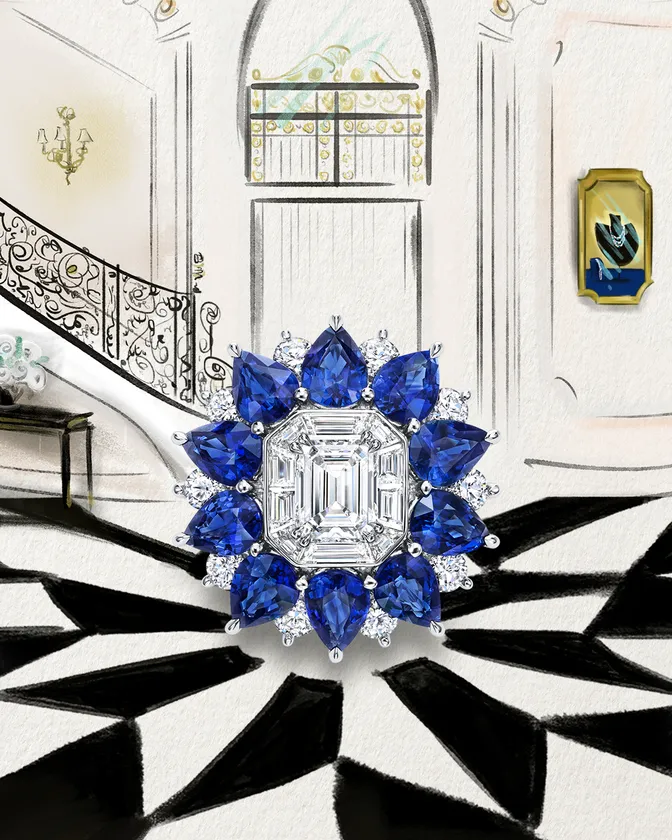 「718 マーブルマルケトリ」リング